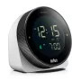 Orologio da parete/da tavolo con sveglia radiocontrollata Braun BC24W-DCF rettangolare nero, bianco