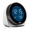 Orologio da parete/da tavolo con sveglia radiocontrollata Braun BC24W-DCF rettangolare nero, bianco