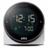 Orologio da parete/da tavolo con sveglia radiocontrollata Braun BC24W-DCF rettangolare nero, bianco