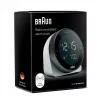 Orologio da parete/da tavolo con sveglia radiocontrollata Braun BC24W-DCF rettangolare nero, bianco