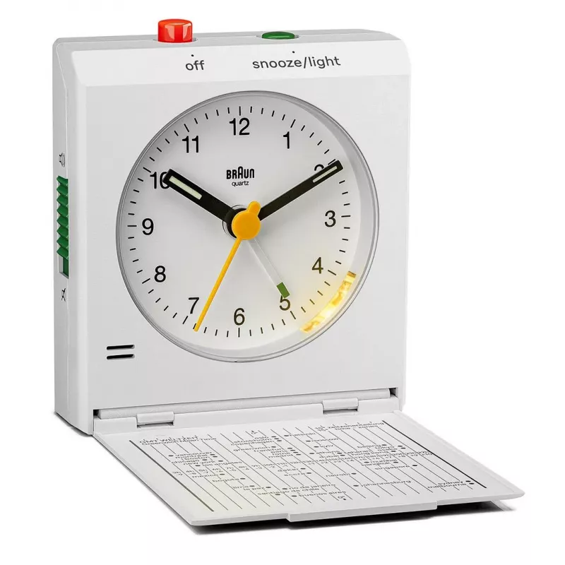 Orologio da parete/da tavolo analogico Braun BC05W rettangolare bianco