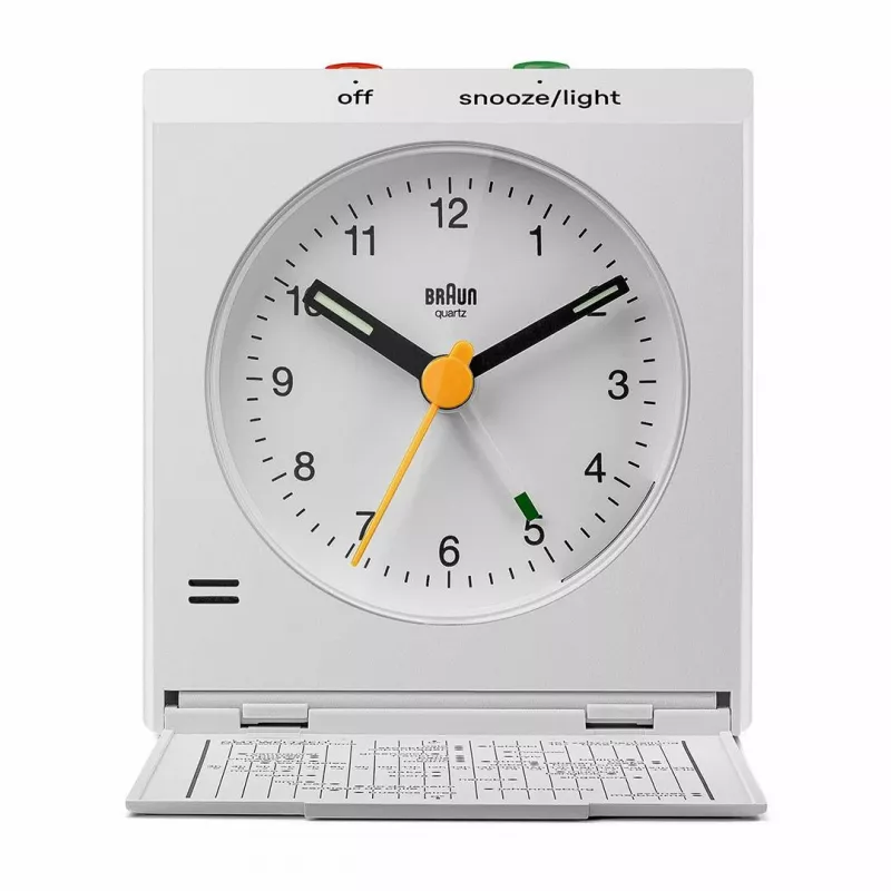 Orologio da parete/da tavolo analogico Braun BC05W rettangolare bianco