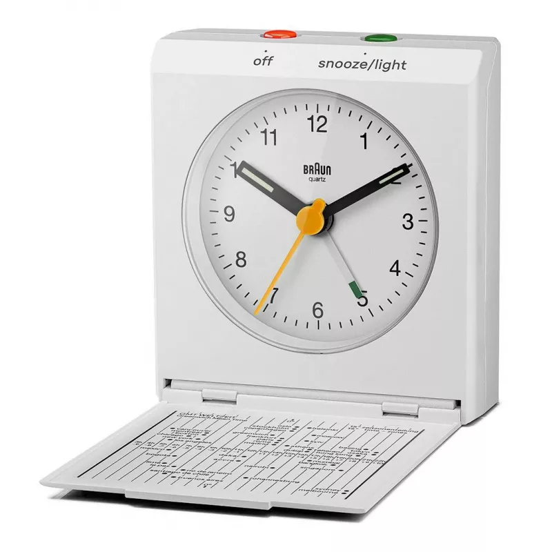 Orologio da parete/da tavolo analogico Braun BC05W rettangolare bianco
