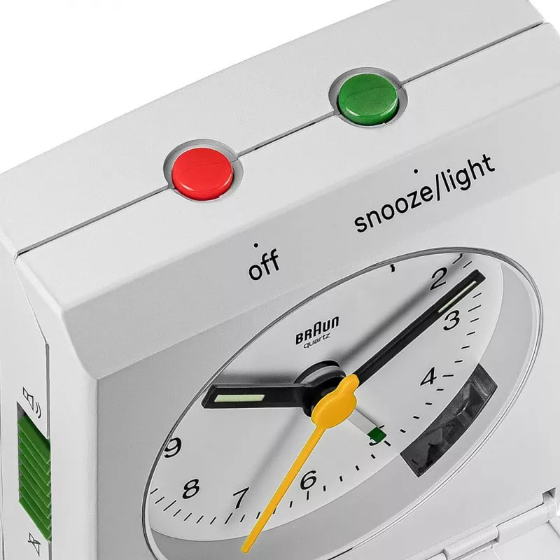 Orologio da parete/da tavolo analogico Braun BC05W rettangolare bianco
