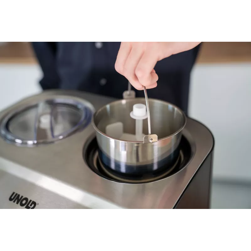Unold Doppio macchina per gelato con compressore 2,4 l 250 W nero, acciaio satinato