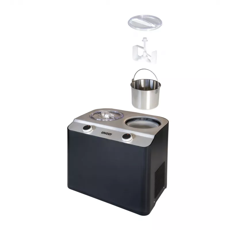 Unold Doppio macchina per gelato con compressore 2,4 l 250 W nero, acciaio satinato