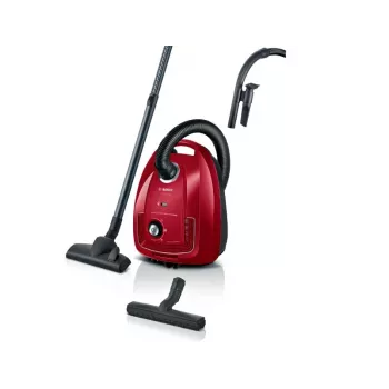 Aspirapolvere a traino Bosch Serie 4 BGD38RD1H, 600 W, 4 L sacchetto, pulizia a secco, rosso