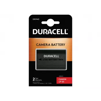 Batteria per fotocamera Duracell DR9943 LP-E6 1600mAh Li-Ion