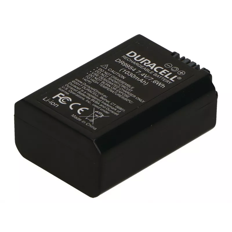 Batteria per fotocamera Duracell DR9954, sostituisce Sony NP-FW50, 1030 mAh