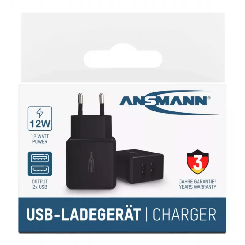 Caricabatterie Ansmann HC212 Universal nero AC da interno