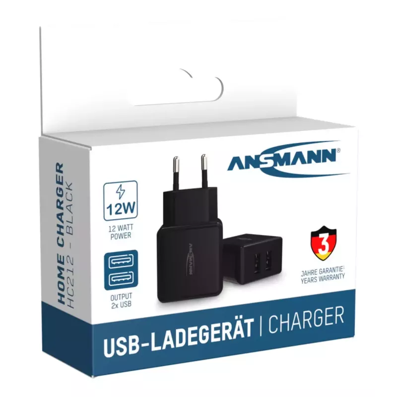 Caricabatterie Ansmann HC212 Universal nero AC da interno