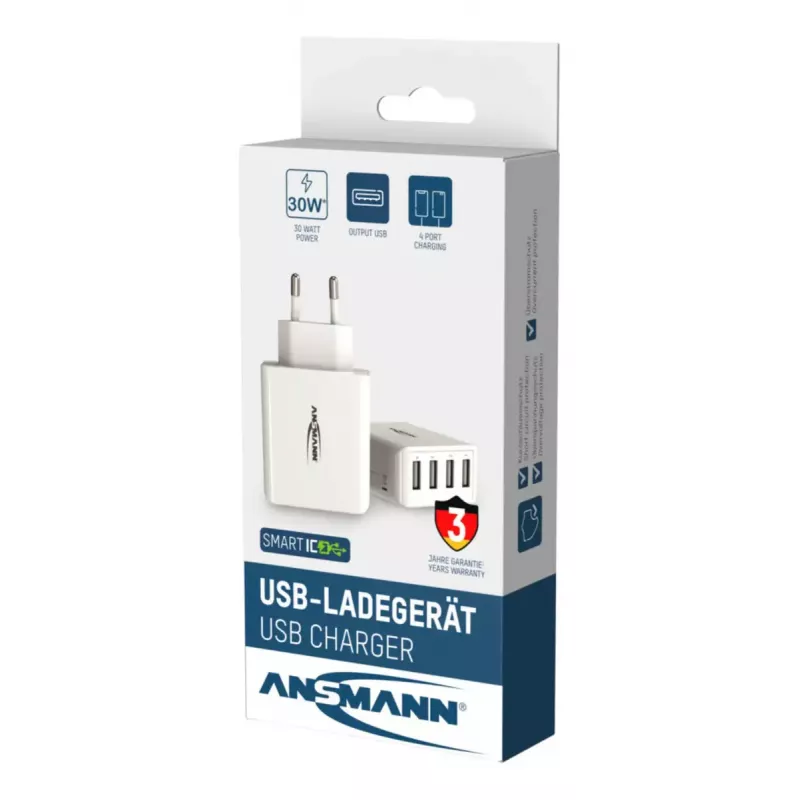 Caricabatterie Ansmann HC430 Universal bianco AC da interno