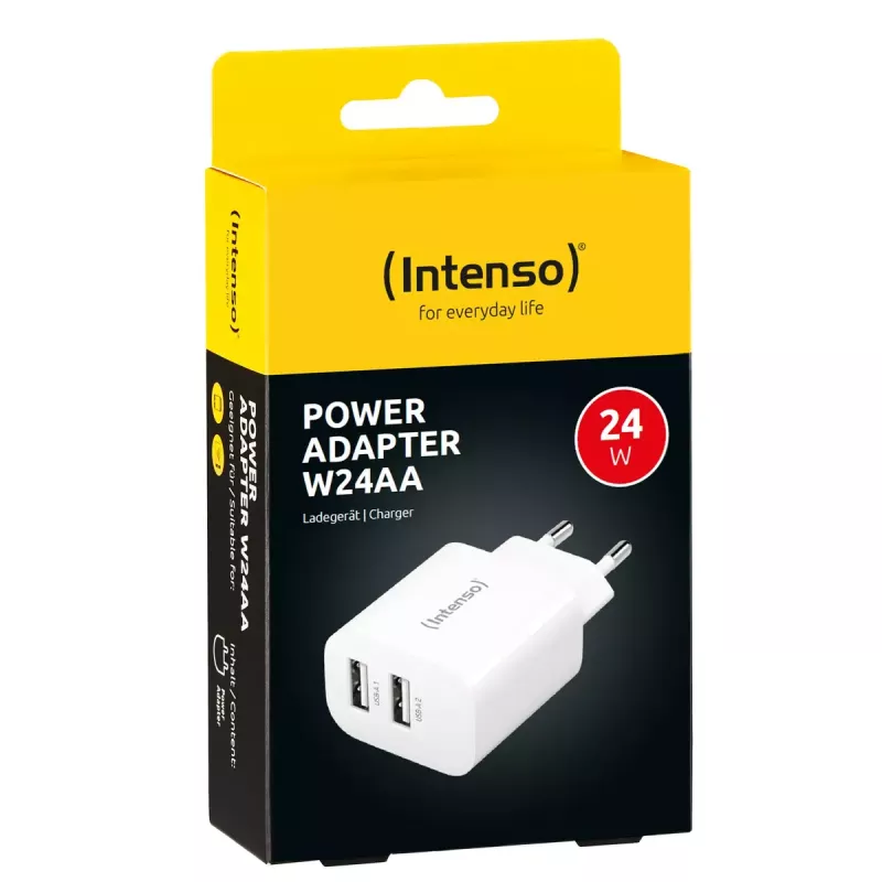 Caricabatterie da interno Intenso POWER ADAPTER 2XUSB-A/7802412 Universal bianco AC