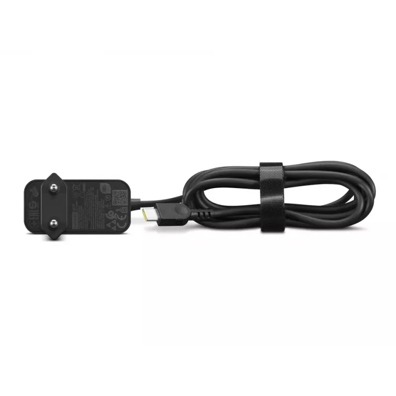 Lenovo GX21L58555 alimentatore USB-C da 65 W, spina EU, 20 V, cavo da 1,7 m, nero
