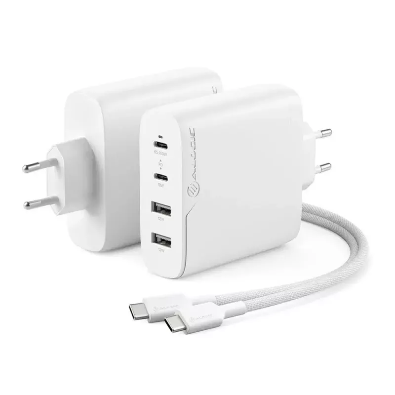 Caricabatterie ALOGIC 4X100 Universal bianco USB da interno