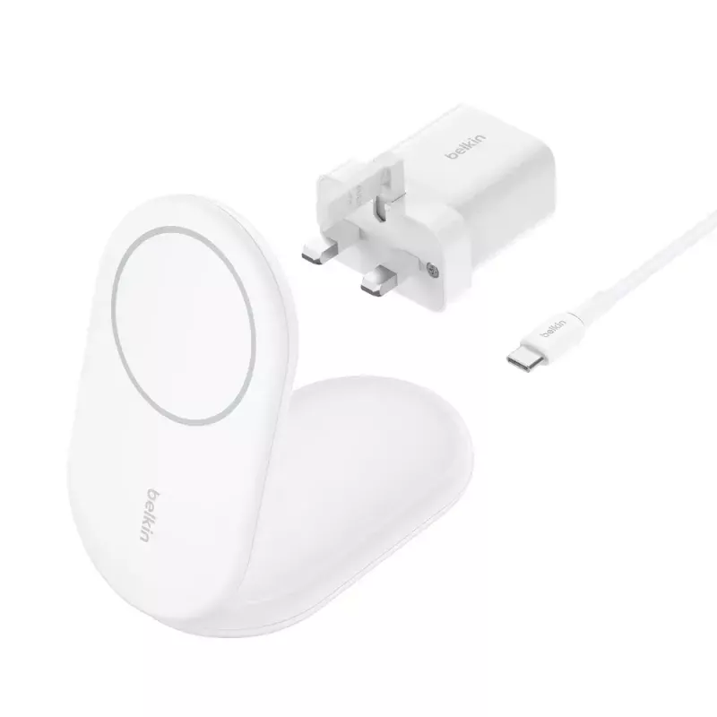 Caricabatterie wireless Belkin BoostCharge WIB007VFWH USB ricarica rapida da interno
