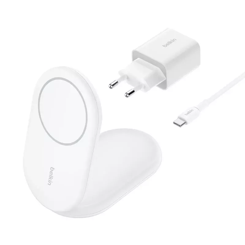 Caricabatterie wireless Belkin BoostCharge WIB007VFWH USB ricarica rapida da interno
