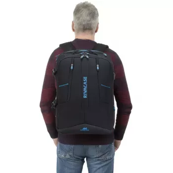Zaino Rivacase 7860 per laptop fino a 43,9 cm (17,3 pollici), poliestere, nero/blu