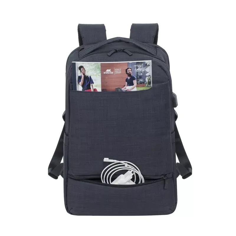 Zaino Rivacase 8365 per laptop da 17,3 pollici, poliestere, nero, 850 g
