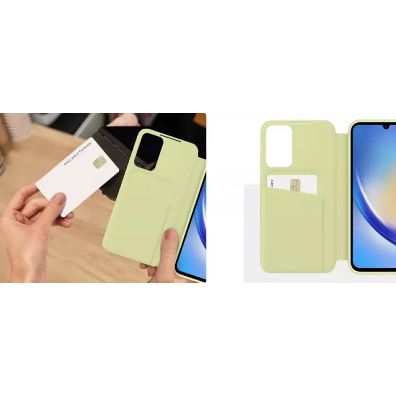 Samsung EF-ZA346CBEGWW Smart View Wallet Case custodia a libro per Galaxy A34 5G, nera