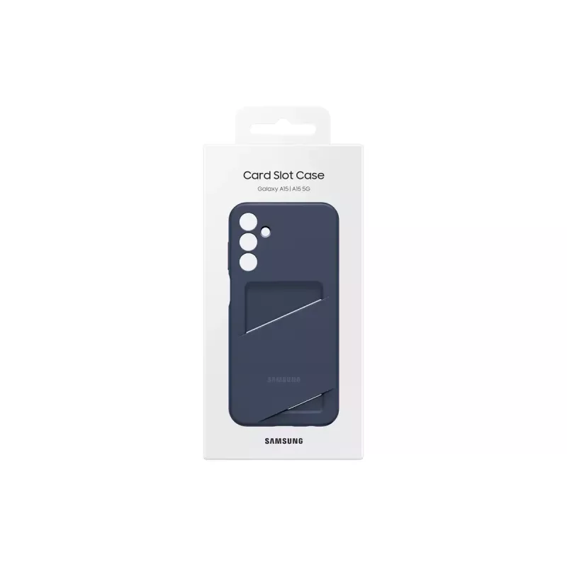 Samsung EF-OA156TBEGWW Card Slot Cover custodia per Galaxy A15 / A15 5G, TPU, blu / nera