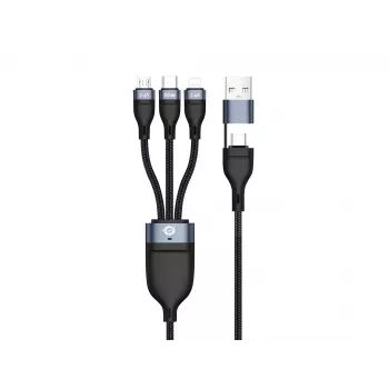Cavo di ricarica Conceptronic ETTA05B15 USB 3-in-1 PD 3.0 60W 1,5 m, 20V 3A, 480Mbps