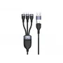 Cavo di ricarica rapida Conceptronic ETTA06B15 USB 3-in-1 PD 3.0 100W 1,5 m, 20V 5A, 480 Mbit/s, E-Mark