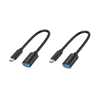 Adattatore OTG Conceptronic ABBY11B USB-C a USB-A, confezione da 2, 20 cm