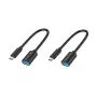 Adattatore OTG Conceptronic ABBY11B USB-C a USB-A, confezione da 2, 20 cm