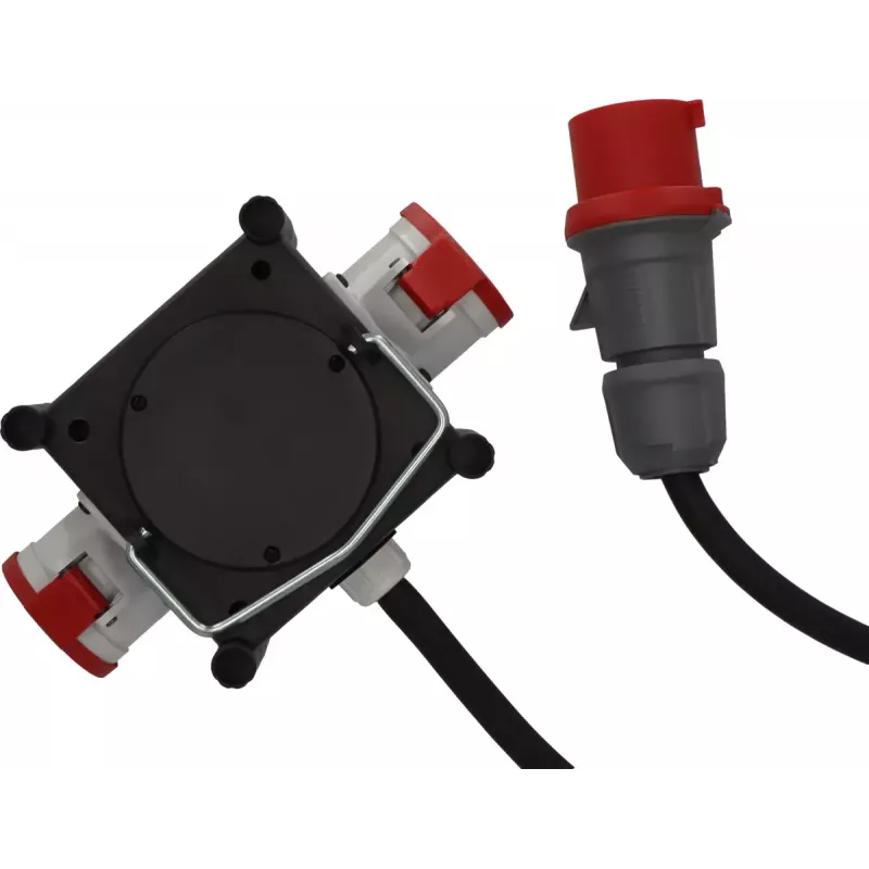 Prolunga elettrica Brennenstuhl 2 m 2 prese AC outdoor nero rosso bianco