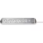 Prolunga elettrica Brennenstuhl 1153590620 2 m 6 uscite AC per interni argento bianco