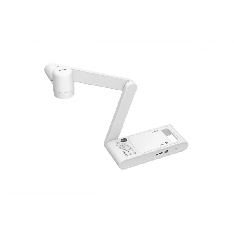 Epson ELPDC30 V12HB09080 visualizer per documenti, 4K UHD (3840 x 2160), 13 MP, zoom digitale 23x / ottico 10x, CMOS, HDMI/USB/Wi-Fi, bianco