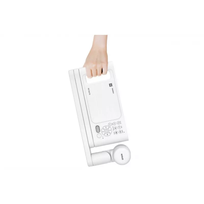 Epson ELPDC30 V12HB09080 visualizer per documenti, 4K UHD (3840 x 2160), 13 MP, zoom digitale 23x / ottico 10x, CMOS, HDMI/USB/Wi-Fi, bianco
