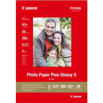 Canon PP-201 Glossy II Photo Paper Plus A3 Plus – 20 fogli, 260 g/m², A3