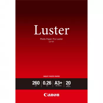 Carta fotografica, Canon, LU-101 Luster Photo Paper Pro A3 Plus - 20 fogli