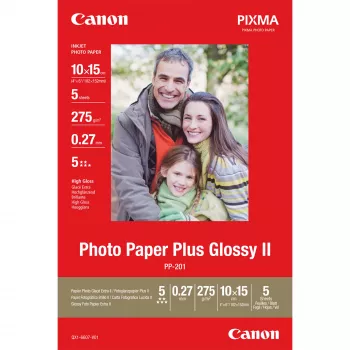 Canon PP-201 Glossy II carta fotografica Plus 10x15 cm – 5 fogli