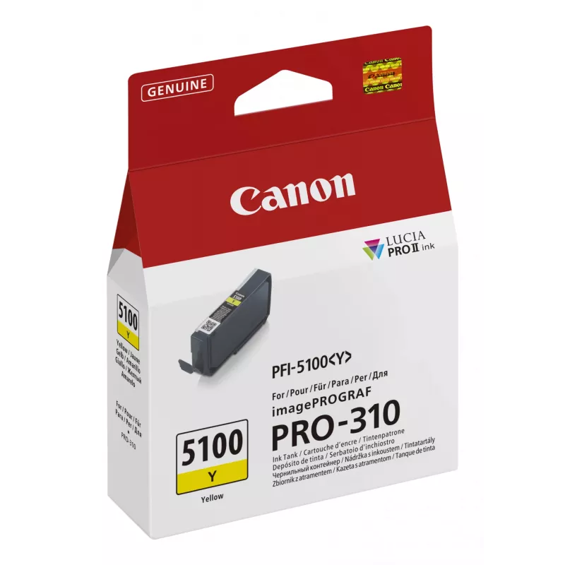 Canon PFI-5100 Y cartuccia d'inchiostro 1 pezzo originale giallo