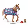 schleich HORSE CLUB Purosangue inglese con coperta, scuderia, cavalli, 5 anni, multicolore, plastica