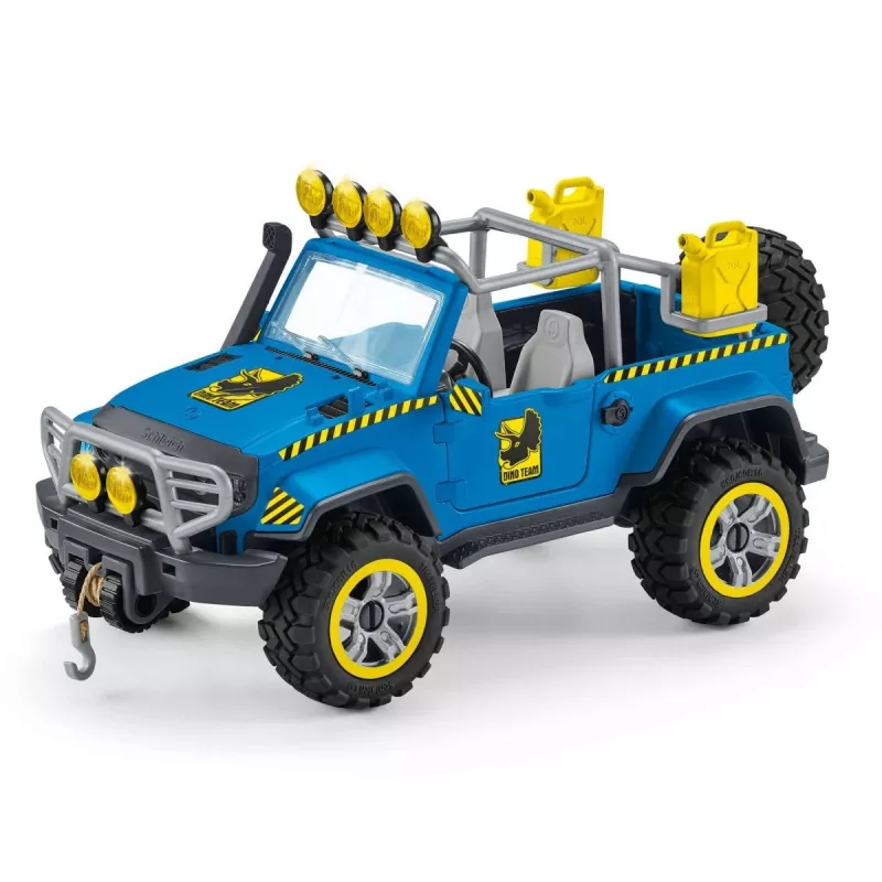 schleich Dinosaurs Fuoristrada con avamposto dei dinosauri, dinosauri e vulcano, stazione di ricerca, 4 anni, multicolore, plastica