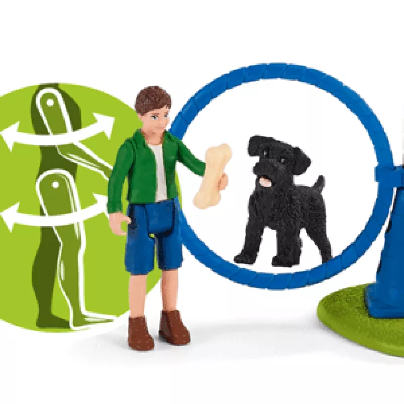 schleich Farm Life Cuccioli Agility Training, Farm World, 3 anni, multicolore