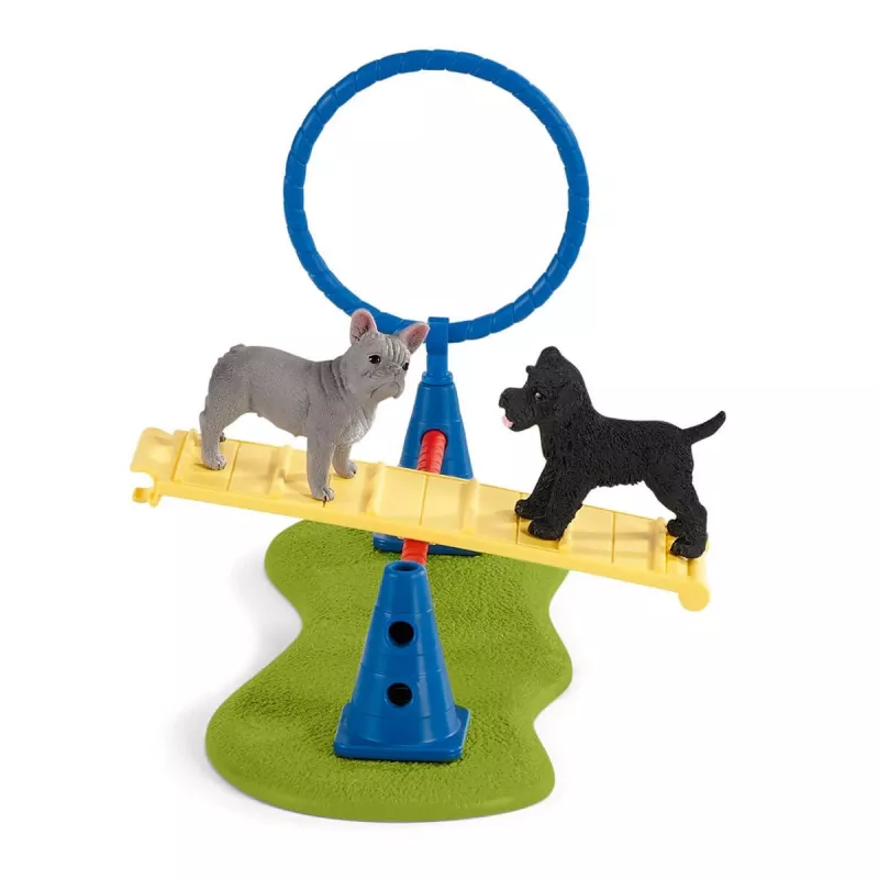 schleich Farm Life Cuccioli Agility Training, Farm World, 3 anni, multicolore