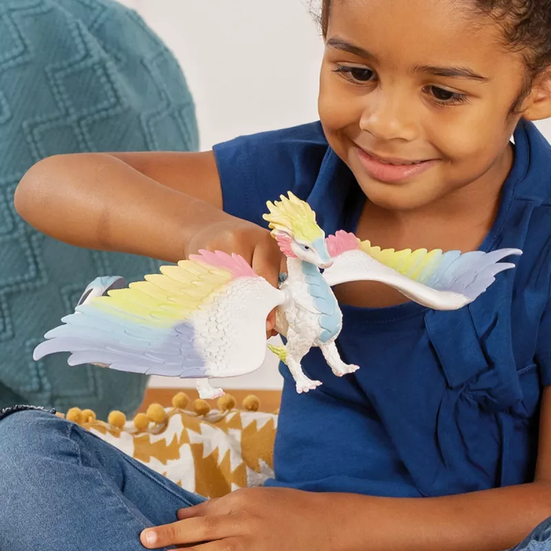 schleich BAYALA Drago arcobaleno, 5 anni, unicorno / pegaso, unicorni e fate, multicolore, plastica