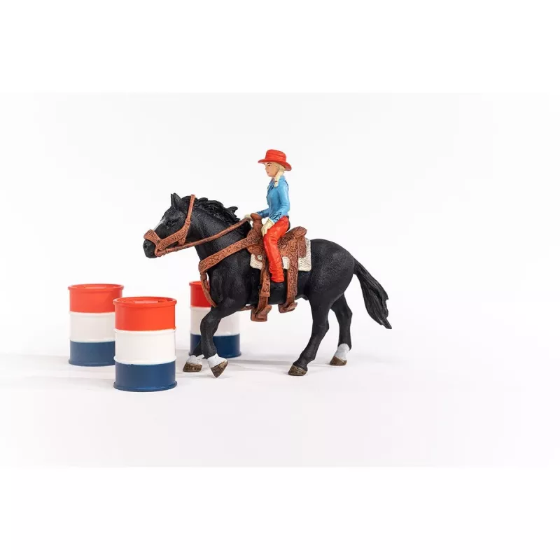 schleich Cowgirl Barrel Racing Fun, 3 anni, multicolore