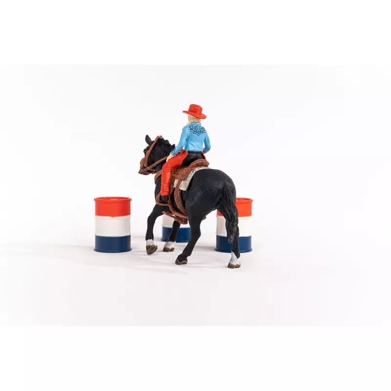 schleich Cowgirl Barrel Racing Fun, 3 anni, multicolore