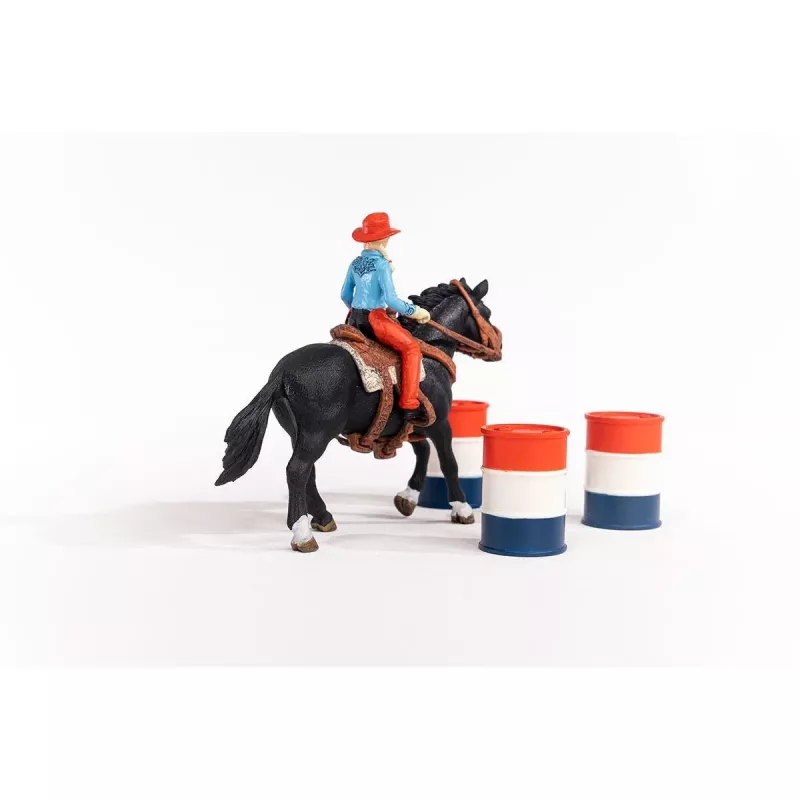 schleich Cowgirl Barrel Racing Fun, 3 anni, multicolore