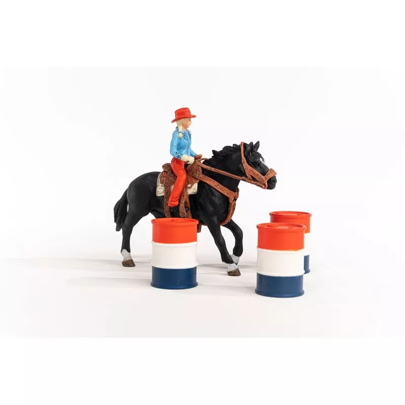 schleich Cowgirl Barrel Racing Fun, 3 anni, multicolore