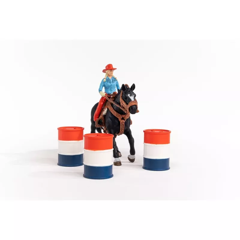 schleich Cowgirl Barrel Racing Fun, 3 anni, multicolore