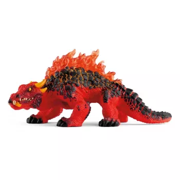 schleich ELDRADOR CREATURES Lucertola magma, 7 anni, mondo di lava, mostri e draghi, nero, rosso, plastica