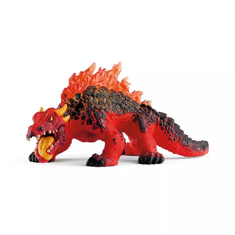 schleich ELDRADOR CREATURES Lucertola magma, 7 anni, mondo di lava, mostri e draghi, nero, rosso, plastica