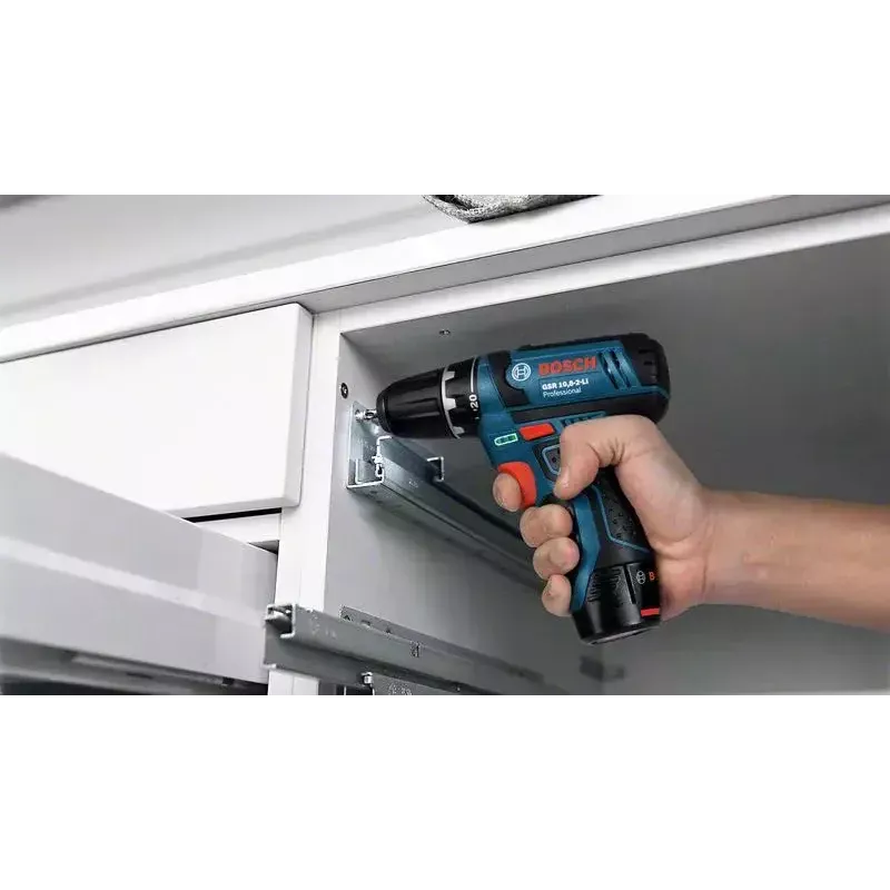 Trapano a pistola Bosch GSB 12V-15, 1300 giri/min, batteria 2 Ah